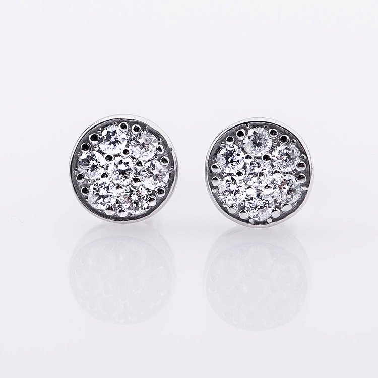 Золоті сережки-пусети з діамантами е0291б від ювелірного магазину Онікс