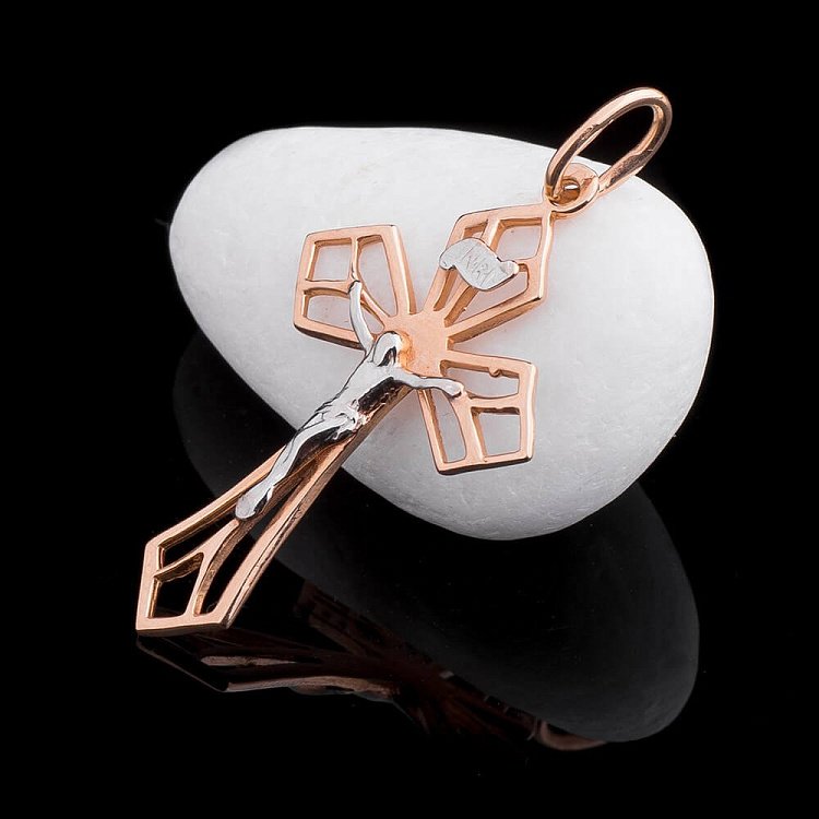 Православний хрест з розп'яттям п00662 від ювелірного магазину Онікс - 2