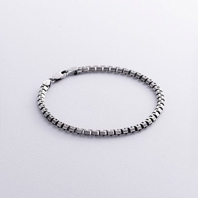 Чоловічий срібний браслет 141685 №7