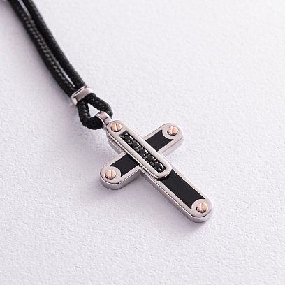 Чоловіче кольє "Хрест" з срібла ZANCAN EXC290R-N №4