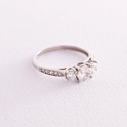 Cеребряное кольцо с фианитами 683 №3