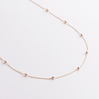 Кольє "Кульки" у жовтому золоті mini кол02649