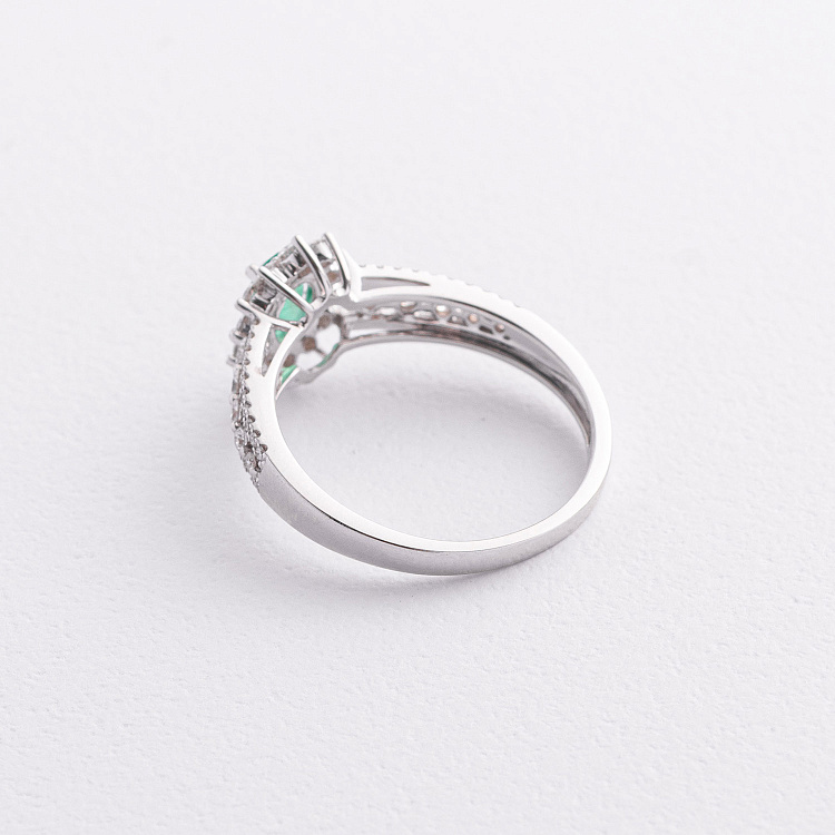 Золотое кольцо с изумрудом и бриллиантами кб0659ca от ювелирного магазина Оникс - 2