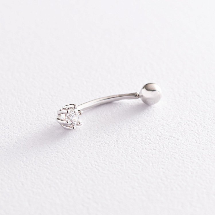 Срібний пірсинг в пупок 26011 від ювелірного магазину Онікс