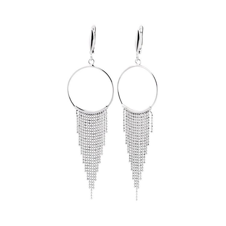 Срібні сережки на англійській застібці 122122 від ювелірного магазину Онікс