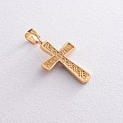 Серебряный крестик "Распятие. Спаси и сохрани" с позолотой 133203 от ювелирного магазина Оникс - 1