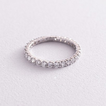Каблучка в платині з діамантами кб264nl №5