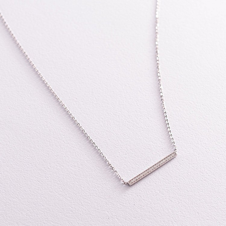 Золоте кольє "Сімона" з діамантами 104-10024 від ювелірного магазину Онікс