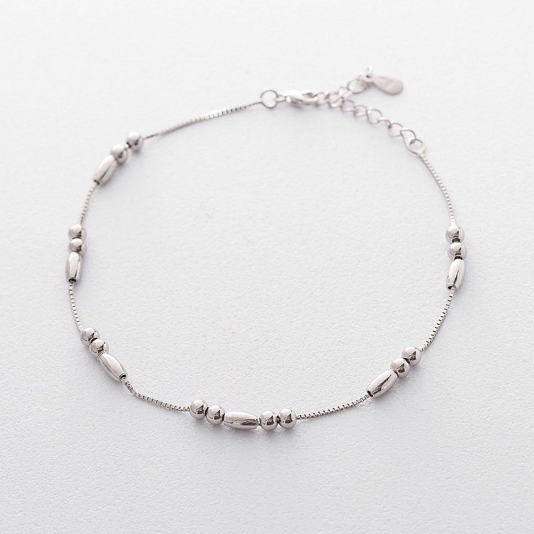 Серебряный браслет на ногу 141352 от ювелирного магазина Оникс