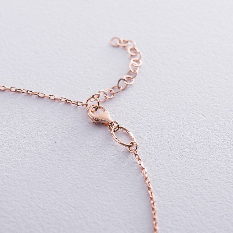 Золотое колье "Сердечки" кол01575 от ювелирного магазина Оникс - 3