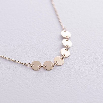 Браслет "Монетки" в желтом золоте б05411 №2