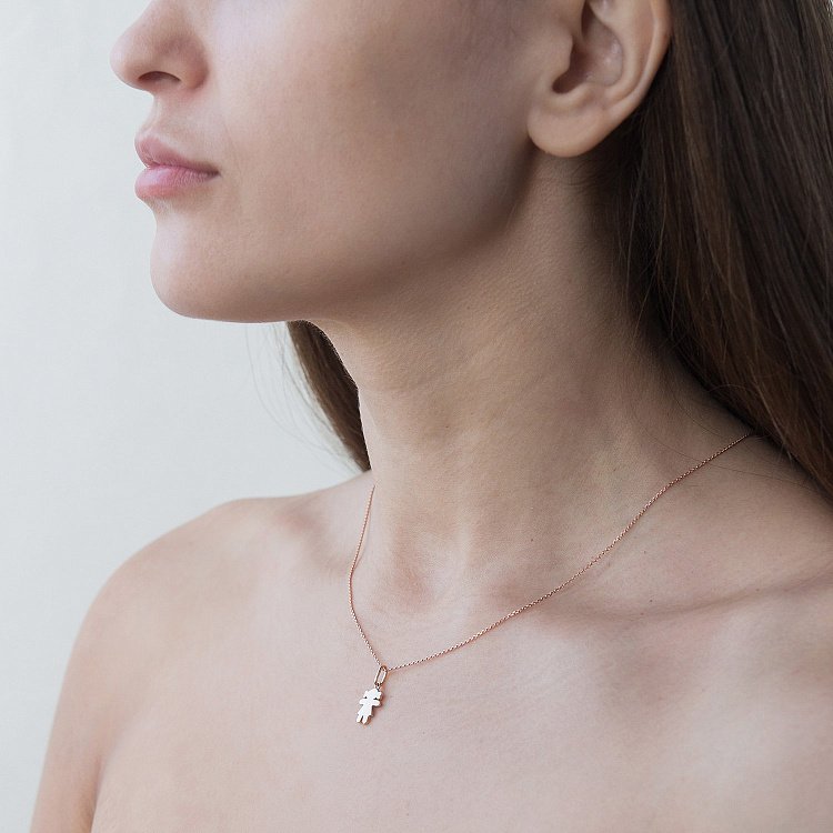 Золотий кулон "Дівчинка" п03358 від ювелірного магазину Онікс - 1