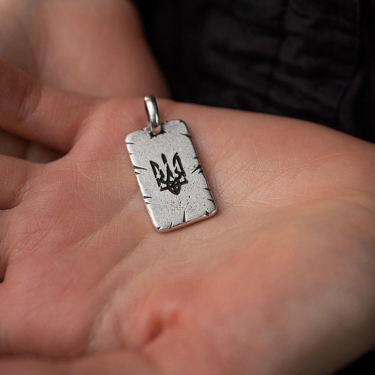 Серебряный кулон "Герб Украины - Тризуб" 133213g от ювелирного магазина Оникс - 12
