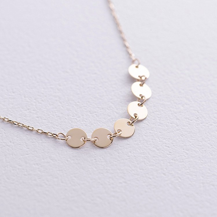 Браслет "Монетки" в желтом золоте б05411 от ювелирного магазина Оникс - 1