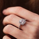 Серебряное кольцо с белыми фианитами 112641 от ювелирного магазина Оникс - 3
