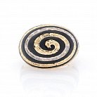 Золотое кольцо с эмалью к02702 от ювелирного магазина Оникс - 2