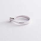 Помолвочное кольцо в белом золоте с бриллиантом км0288 от ювелирного магазина Оникс - 2