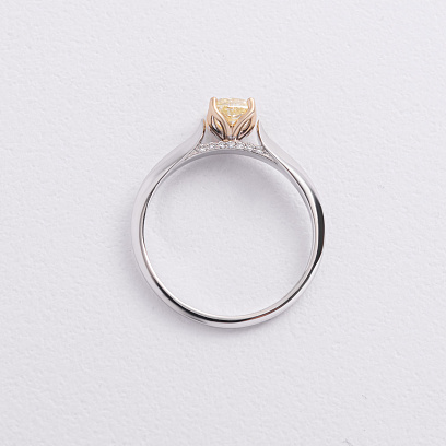 Заручальна золота каблучка з діамантами 244621123 №2