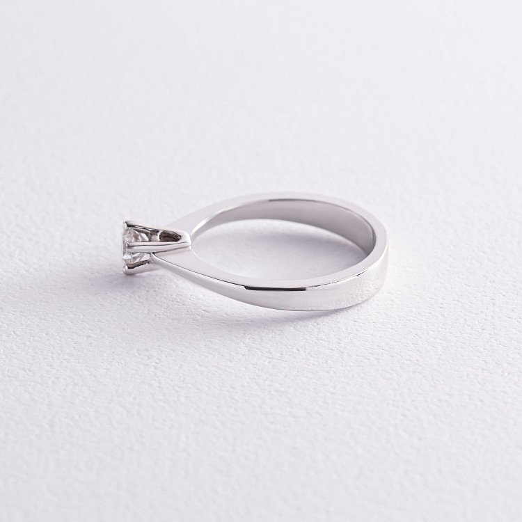 Помолвочное кольцо в белом золоте с бриллиантом км0288 от ювелирного магазина Оникс - 2