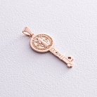 Золота підвіска - ключ "Святий Бенедикт" п02918 от ювелирного магазина Оникс