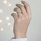 Золотое кольцо с фианитами "Стрелы" к05377 от ювелирного магазина Оникс - 3