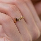 Кольцо "Love" в желтом золоте с фианитом к06762 от ювелирного магазина Оникс - 10