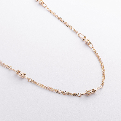 Кольє "Фантазія" у жовтому золоті кол02664 №2