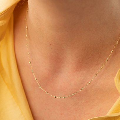 Кольє "Кульки" у жовтому золоті кол02408 №2