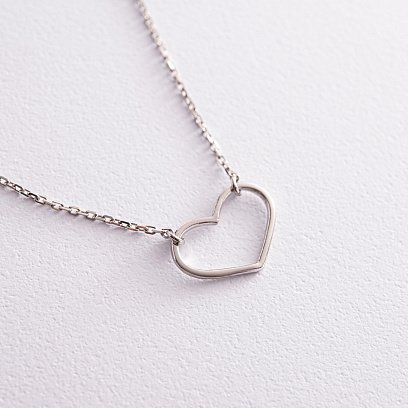 Срібне кольє "Сердечко" 181220 №4