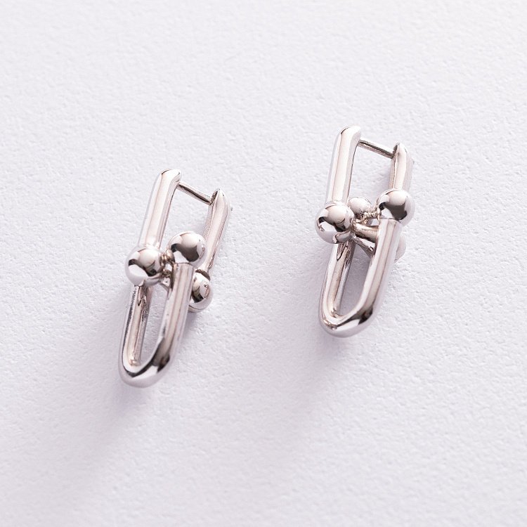 Серебряные серьги "Фантазия" 1285 от ювелирного магазина Оникс - 2