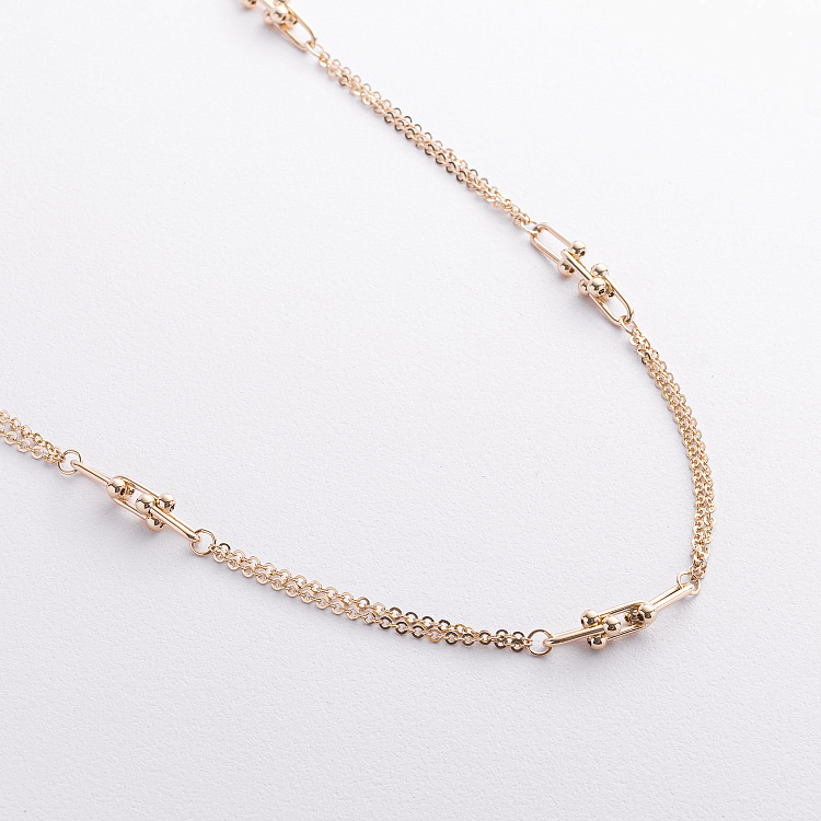 Кольє "Фантазія" у жовтому золоті кол02664 від ювелірного магазину Онікс - 1