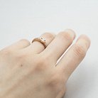 Золотое помолвочное кольцо с фианитами к03840 от ювелирного магазина Оникс - 1