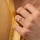Кольцо "Сердечко" с бриллиантами (желтое золото) кб0509z от ювелирного магазина Оникс - 5