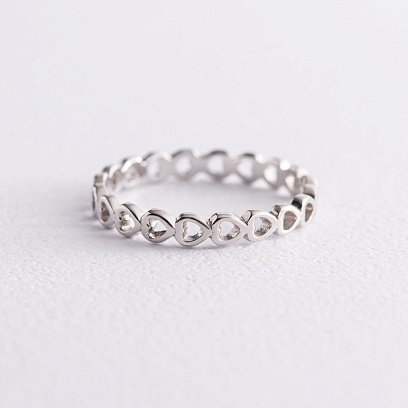 Золотое кольцо "Сердечки" к06847