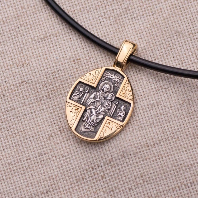 Срібна релігійна підвіска (позолота) 132293 від ювелірного магазину Онікс - 4