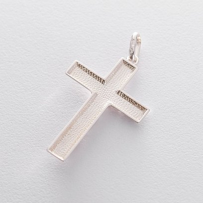 Серебряный крестик с распятием 131816 №2