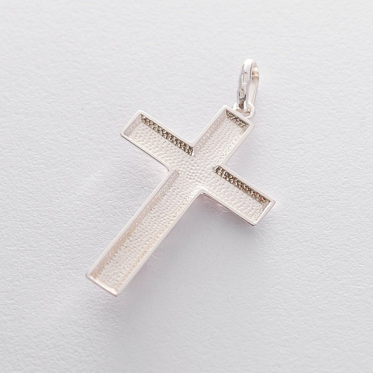 Серебряный крестик с распятием 131816 от ювелирного магазина Оникс - 1