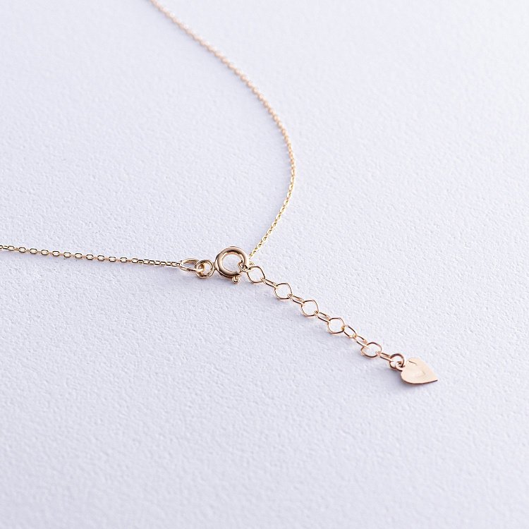 Кольє "Дівчинка" у жовтому золоті (фіаніт) кол02197 від ювелірного магазину Онікс - 2