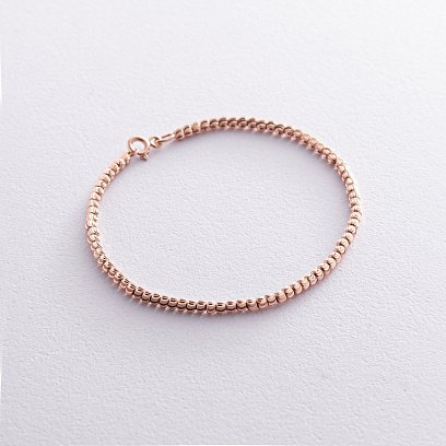 Браслет "Кульки" у червоному золоті б05234