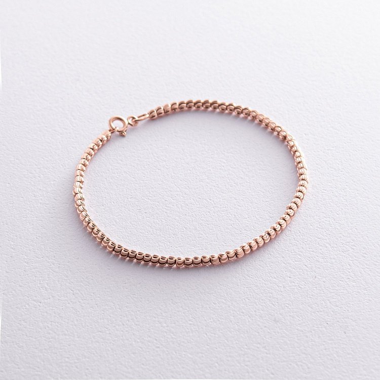 Браслет "Кульки" у червоному золоті б05234 від ювелірного магазину Онікс