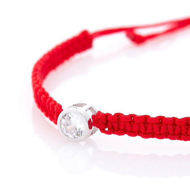 Браслет с красной нитью (фианит) 141298 от ювелирного магазина Оникс - 1