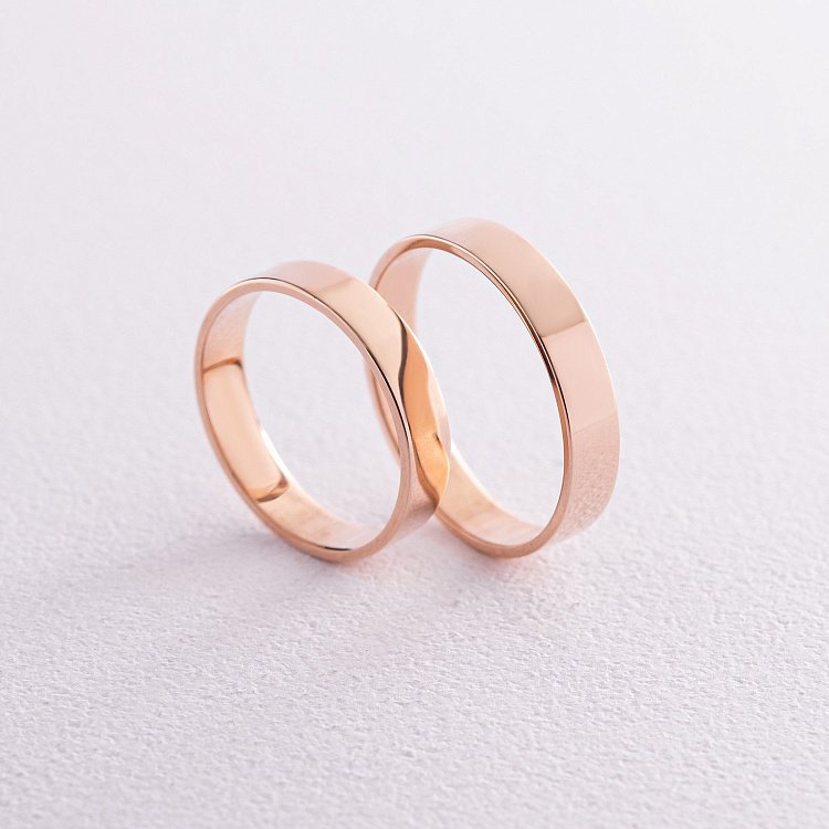 Золота обручка "Американка" (можливе гравіювання) обр00002ш4 від ювелірного магазину Онікс