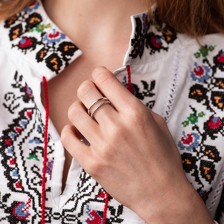 Серебряное кольцо "Скарлетт" 112643 от ювелирного магазина Оникс - 7