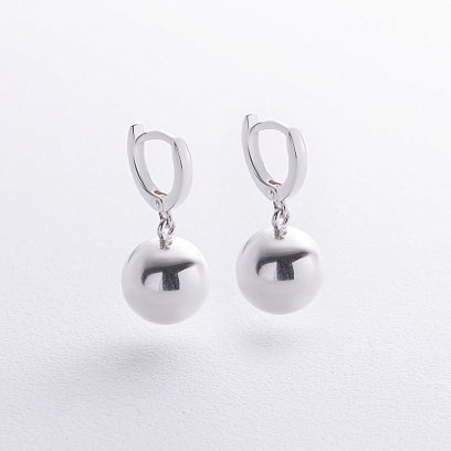 Серебряные серьги "Шарики" 12032 №2