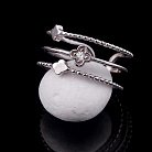Срібний перстень "Клевер" з фіанітами 111823 от ювелирного магазина Оникс