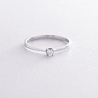 Помолвочное кольцо в белом золоте (бриллиант) кб0274 от ювелирного магазина Оникс - 1