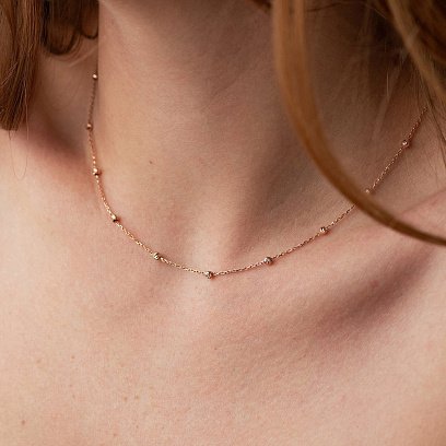 Колье "Шарики" в красном золоте кол02461 №2