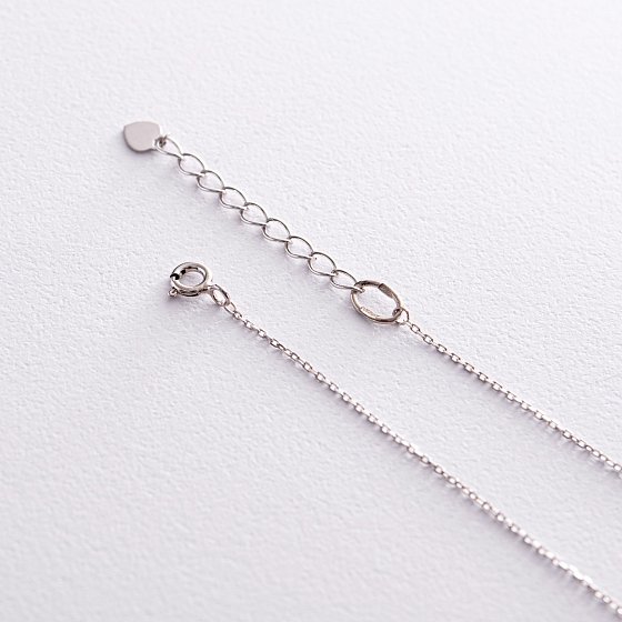 Серебряное колье "Клевер" с фианитами 908-01003 №5