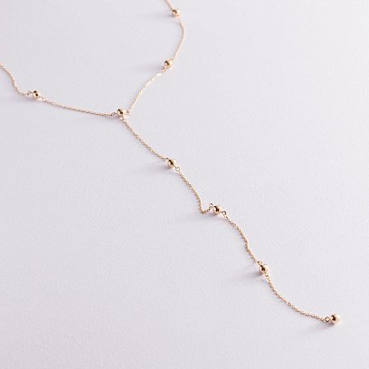 Колье "Шарики" в желтом золоте кол01950 №4