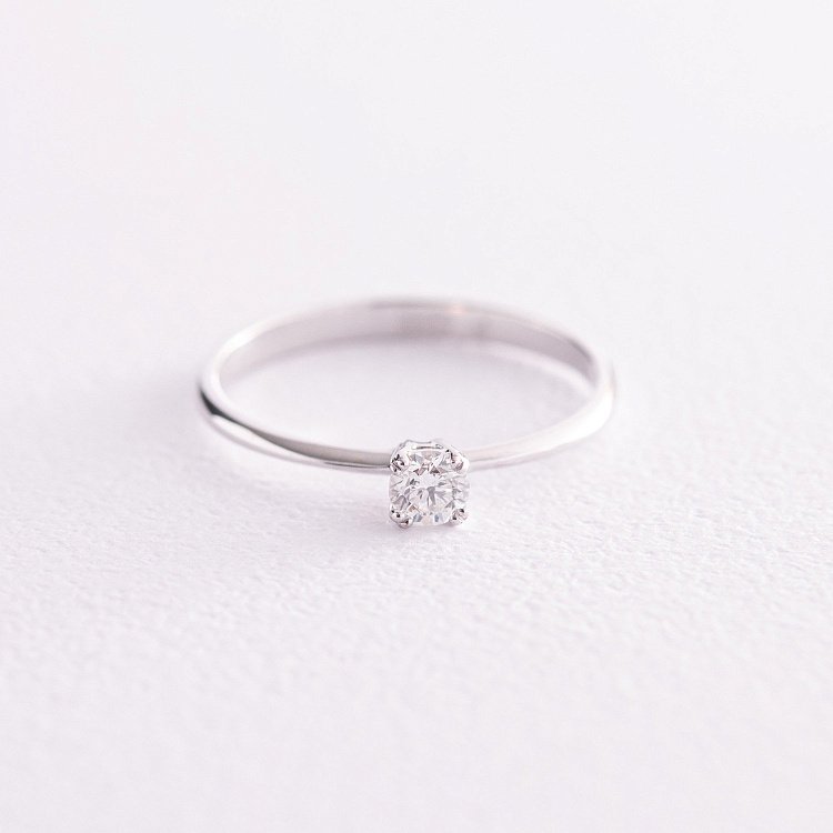 Помолвочное золотое кольцо с бриллиантом 228001121 от ювелирного магазина Оникс - 2